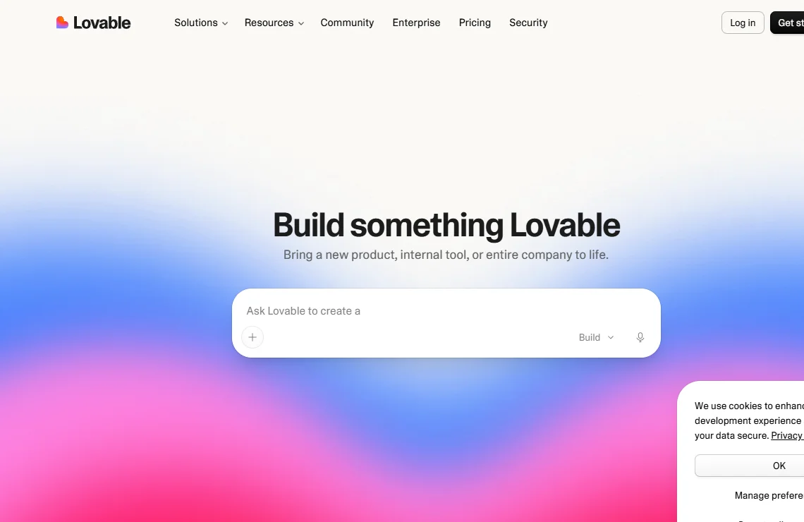 Lovable 截图